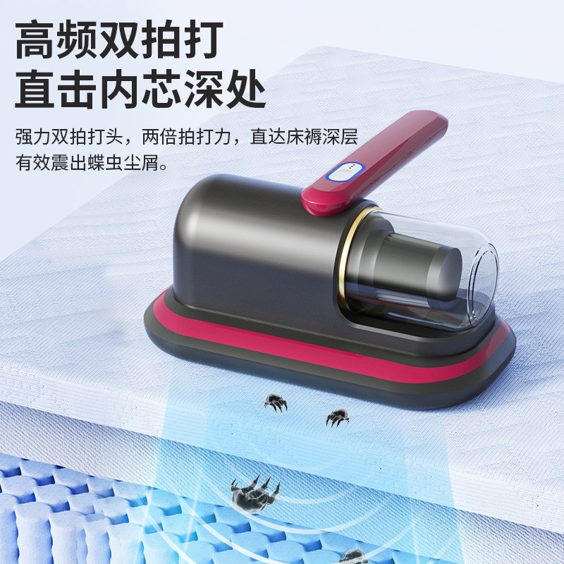 跨境家用无线手持紫外线杀菌机拍打除螨仪床上强力吸尘器除尘除螨图2