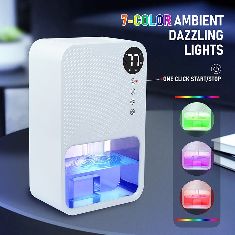 跨境除湿机家用小型浴室抽湿机干燥卧室迷你吸湿器室内防潮去湿图3