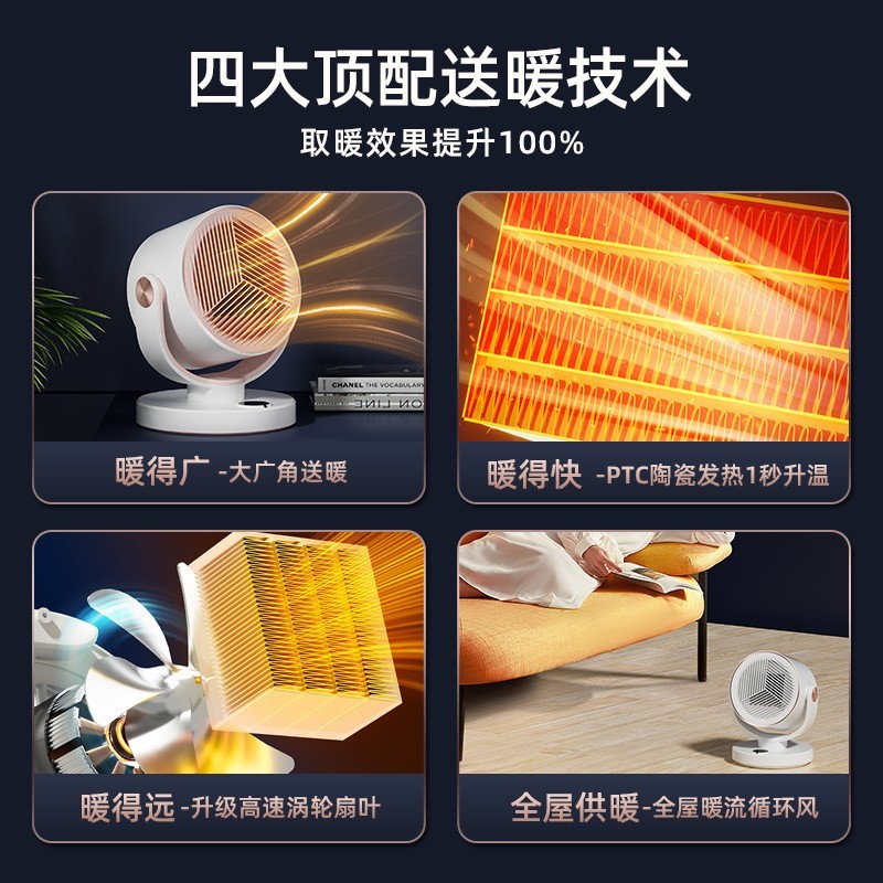 定制桌面暖风机取暖神器小型家用暖风机办公室小太阳暖风机跨境图4