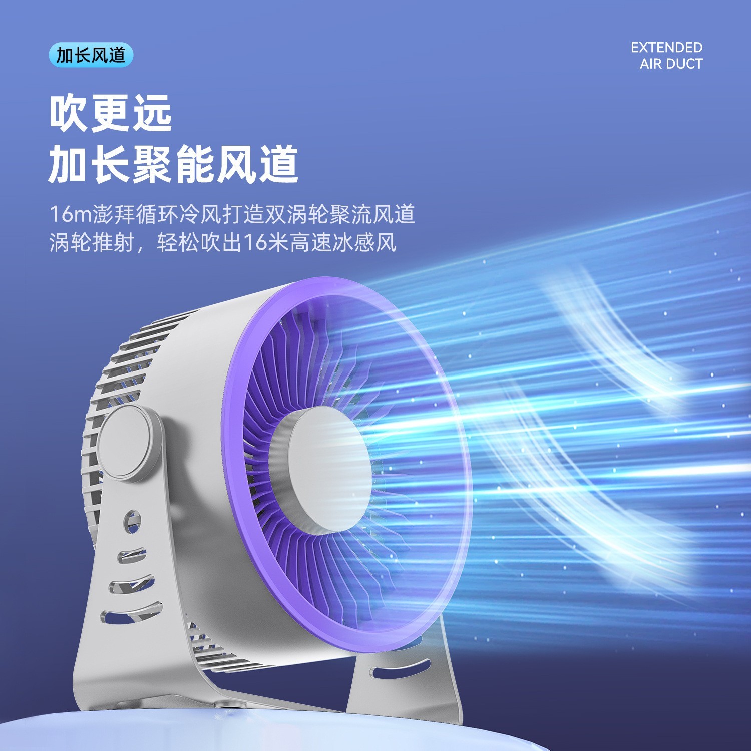 循环扇 家用usb充电静音涡轮电风扇壁挂台式办公室宿舍桌面小风扇图3