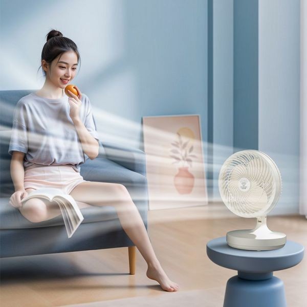 台式夹扇摇头办公室桌面电扇小型学生宿舍家用音静电风扇图2