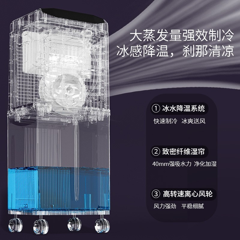 跨境新款空调扇制冷风扇家用水冷风机冷气扇制冷器移动加水小空调图2