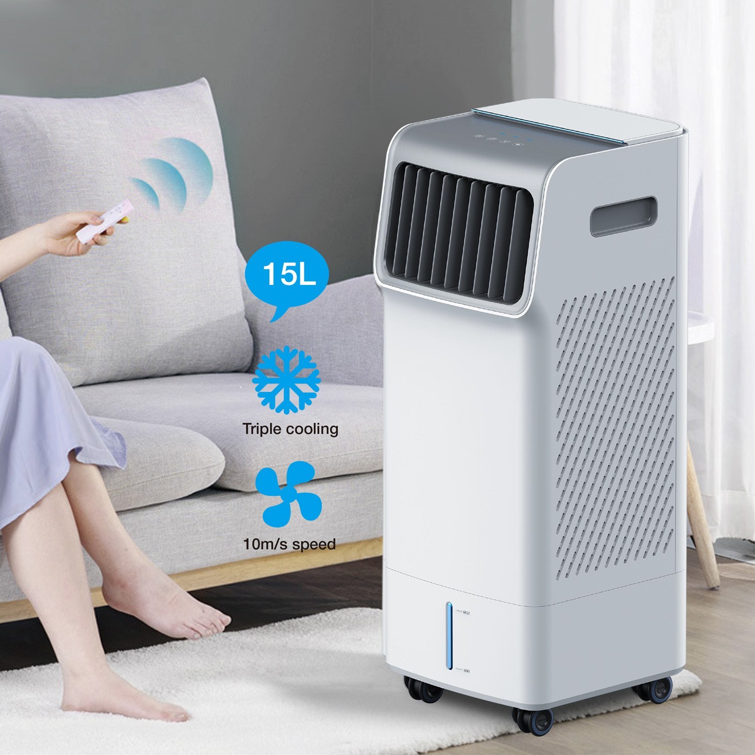 定制空调扇家用制冷器小型电风扇冷风扇移动水冷空调跨境图3