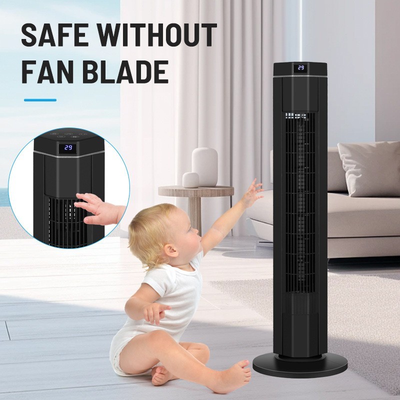 出口塔扇电风扇无叶家用遥控定时落地能低噪风扇大厦扇厂家图3