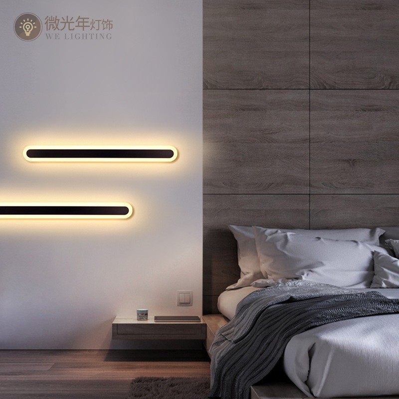 极简壁灯长条线形防水客厅背景墙无主灯氛围楼道卧室过道外贸马逊图2