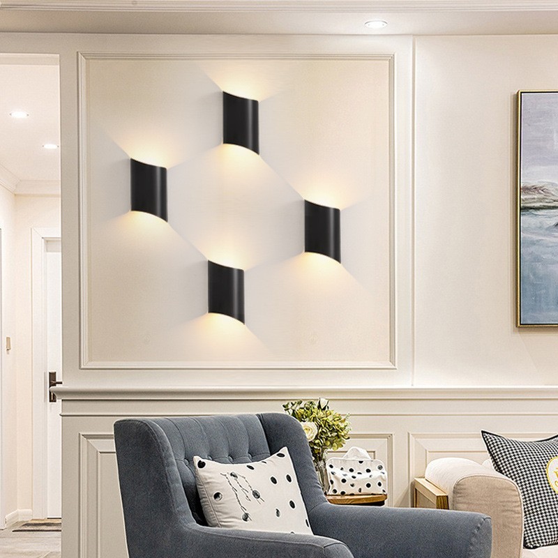 金色壁灯现代简约客厅卧室床头灯 北欧轻奢背景墙灯具led外贸跨境图3