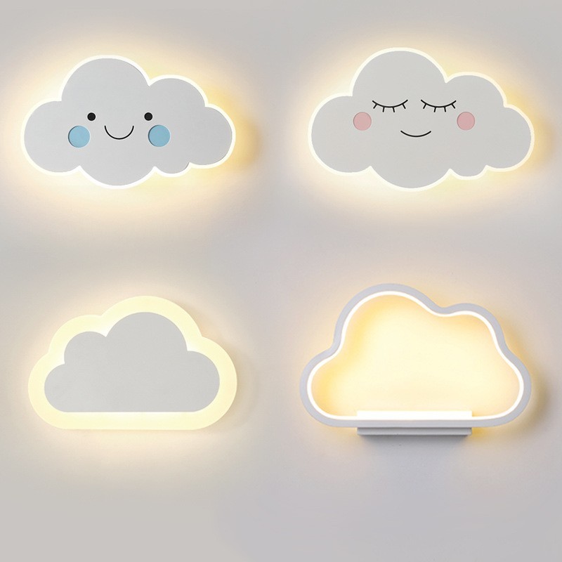 卡通壁灯儿童房火箭星球气球笑脸云朵墙壁灯外贸跨境图2