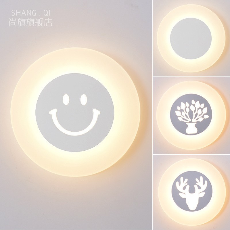 卡通壁灯儿童房火箭星球气球笑脸云朵墙壁灯外贸跨境图3