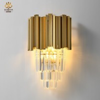 轻奢水晶壁灯室内客厅卧室壁灯别墅酒店KTV工程LED水晶壁灯