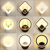 led床头壁灯室内现代简约方形卧室创意轻奢家装饰儿童房创意极简