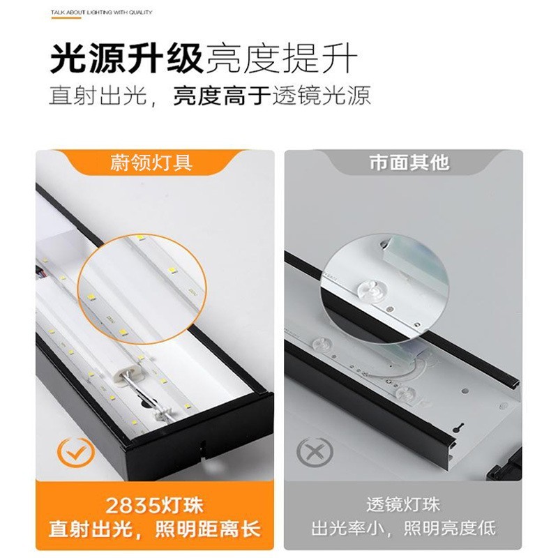 方通灯led灯长条灯办公室超市店铺铝吊线灯条形吊灯定制LED节能灯图3