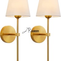 亚马逊amazon跨境供货复古美式农舍工业布艺简约铁艺美规黑色壁灯