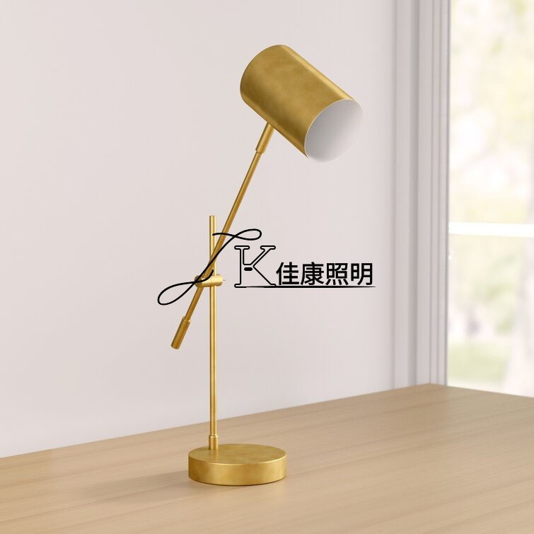 2022年新款亚马逊跨境供货北欧铁艺复古折叠摇摆金色学习美规台灯图5