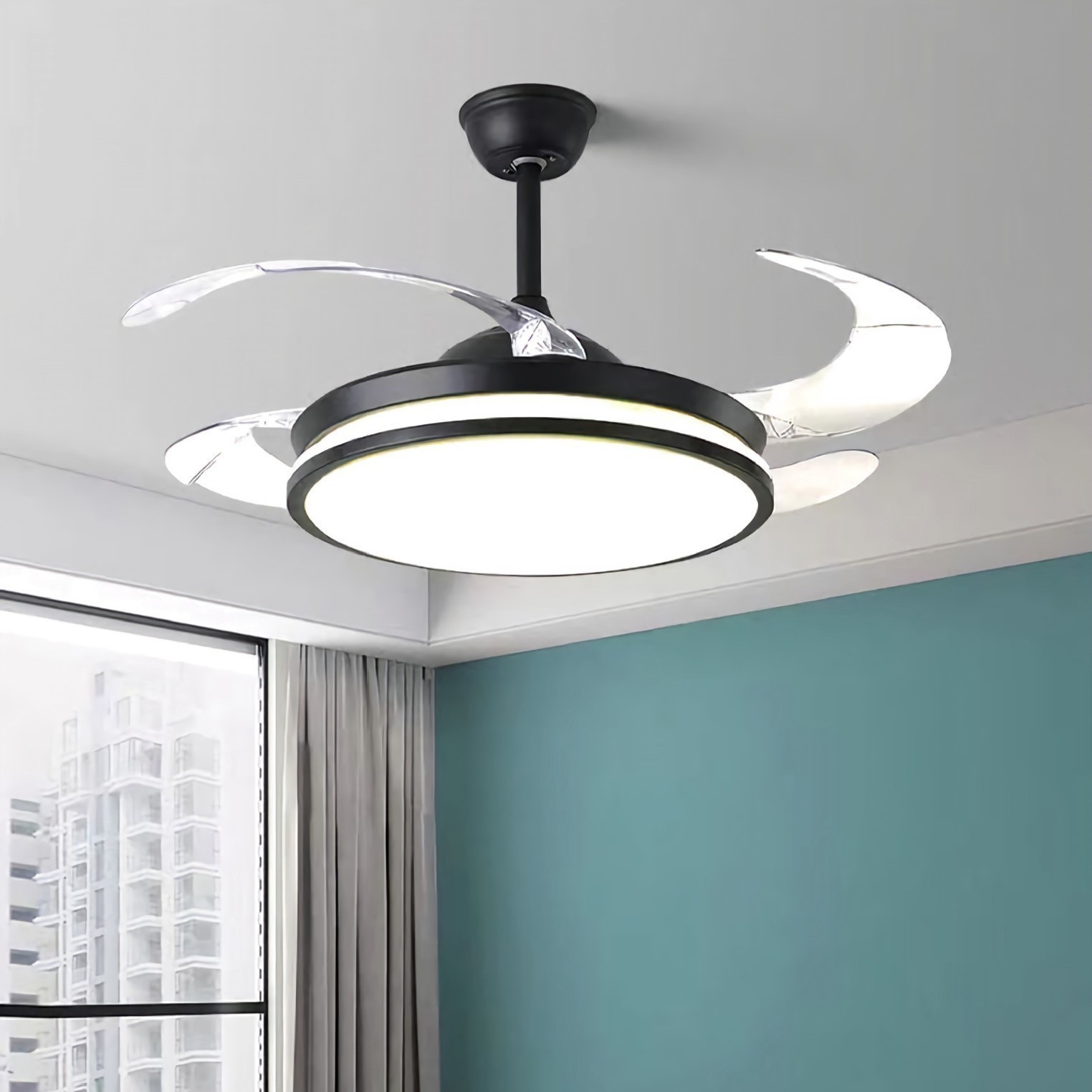 客厅灯餐厅灯中山灯具吊扇灯风扇灯定制图3