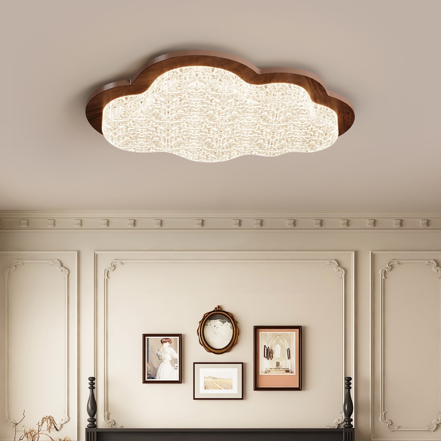 全光谱LED吸顶灯大客厅灯卧室灯餐厅中古风中山主灯饰具现代简约图3