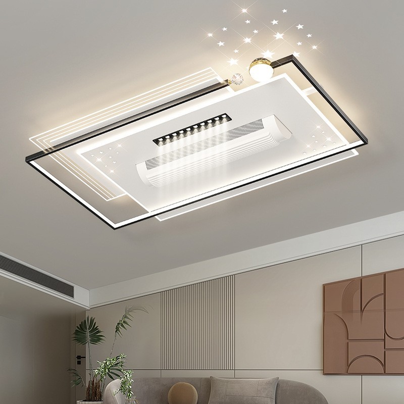 全光谱LED无叶风扇吸顶灯护眼客厅卧室餐厅房间中山灯饰具现代图3