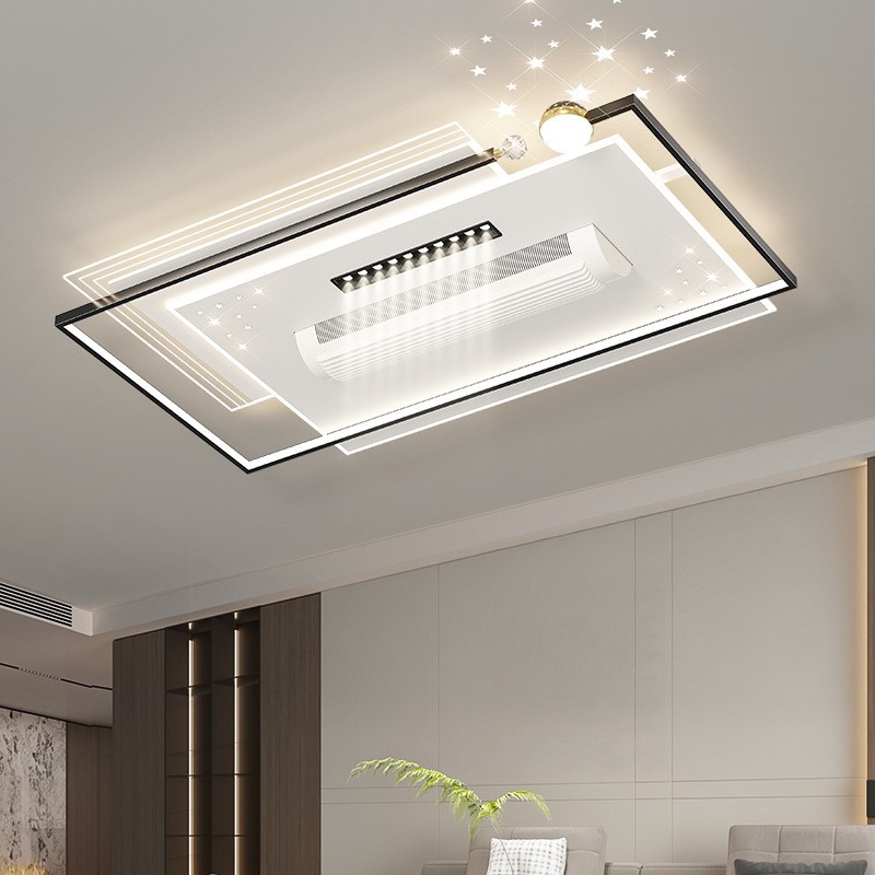 全光谱LED无叶风扇吸顶灯护眼客厅卧室餐厅房间中山灯饰具现代图2