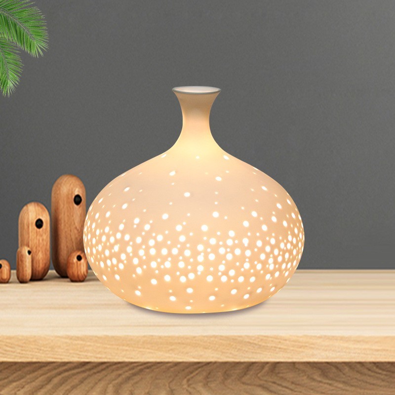 创意花瓶陶瓷小夜灯家用客厅摆件装饰氛围灯宿舍卧室床头灯台灯图4