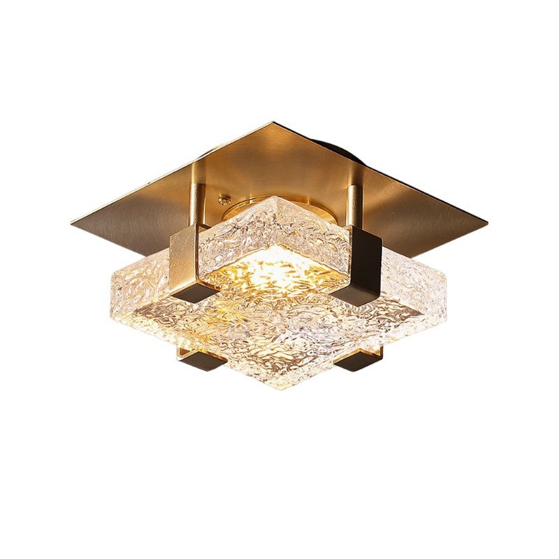 酒店大堂KTV过道灯走廊灯具玄关冰裂纹吸顶灯非标定制灯饰灯具图4