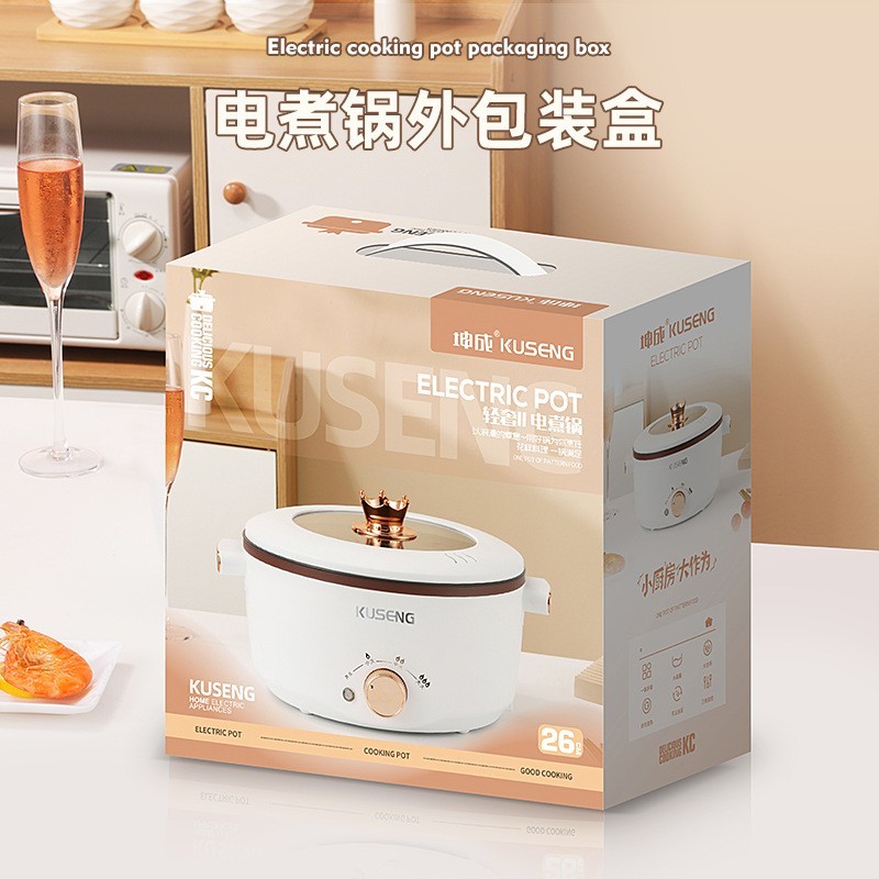 定制款电炒锅宿舍电煮锅炒菜多功能电炒锅不粘家用一体式电火锅图4