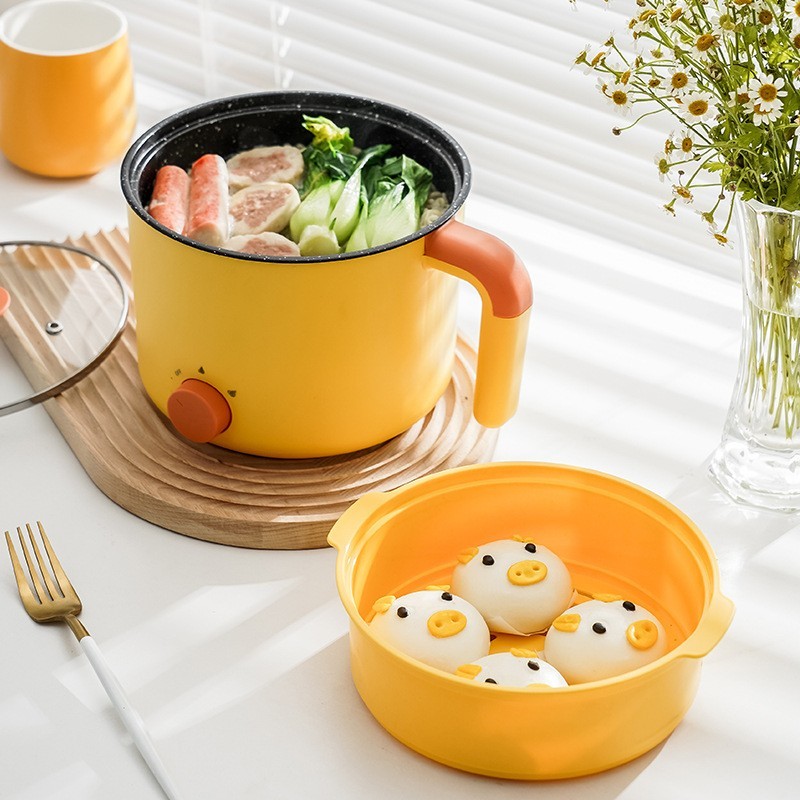 小功率电煮锅学生宿舍办公小火锅电炒锅一体锅多功能烹饪锅图3