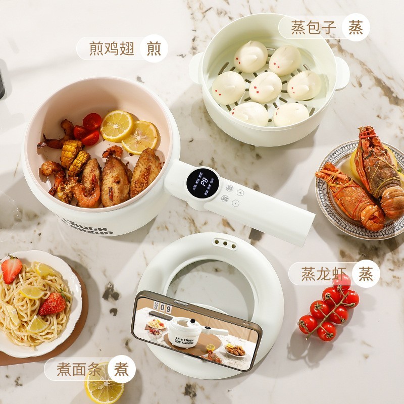 定制小南瓜电煮锅家用学生宿舍蒸煮一体食小煮锅小型泡面锅图3