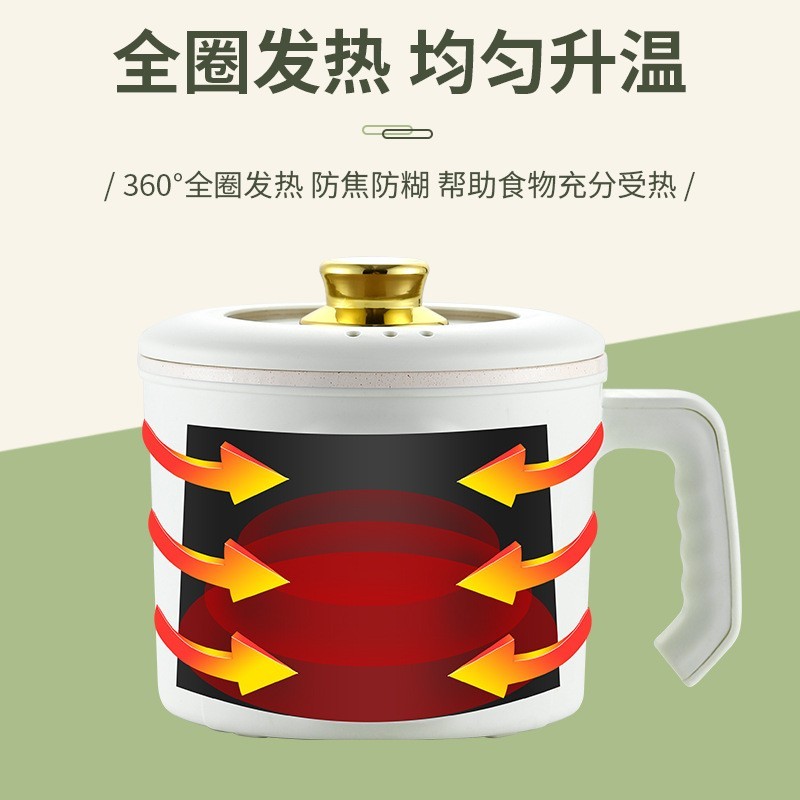智能电煮锅家用小电热火锅多功能宿舍学生锅彩盒出口礼品图2