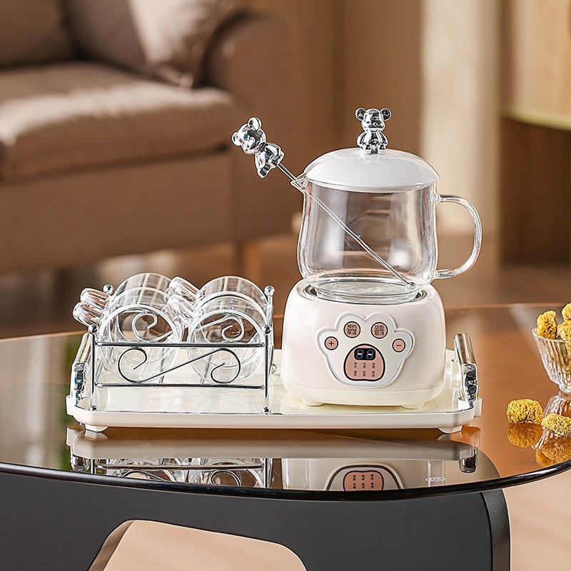 养生杯家用多功能煮花茶壶电炖杯小型办公室全自动煮茶器玻璃图4