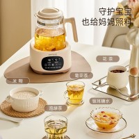 OEM定制玻璃恒温壶婴儿温奶调奶器家用1.3L炖煮一体多功能烧水壶