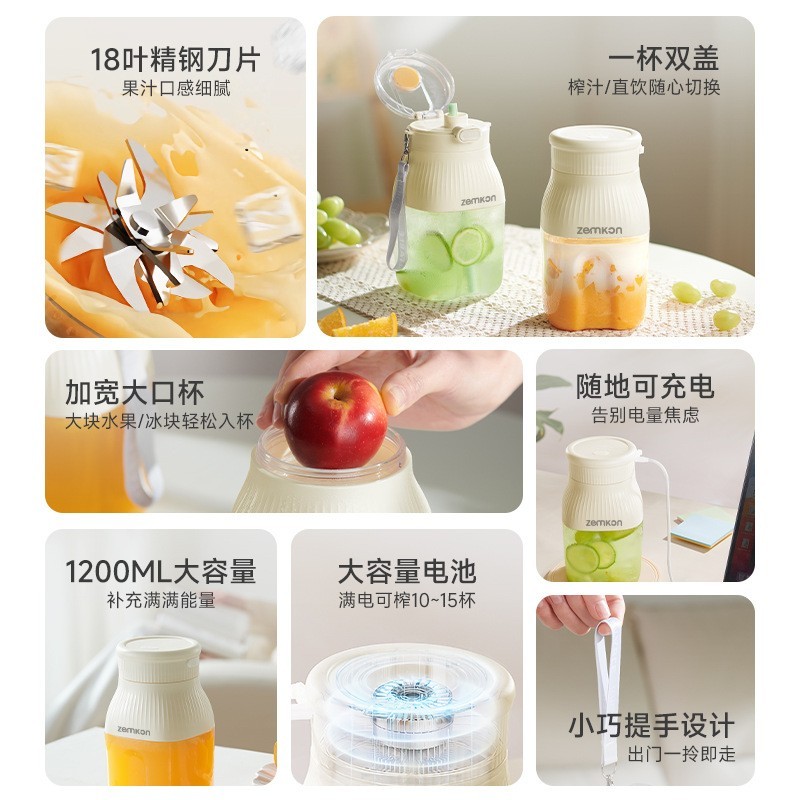 加工定制榨汁机便携式小型迷你榨汁杯全自动家用果汁机全球通用图2