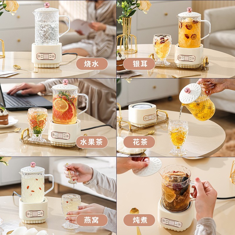 养生壶小型办公室多功能炖煮花茶壶慢炖迷你养身壶宿舍家用烧水壶图3