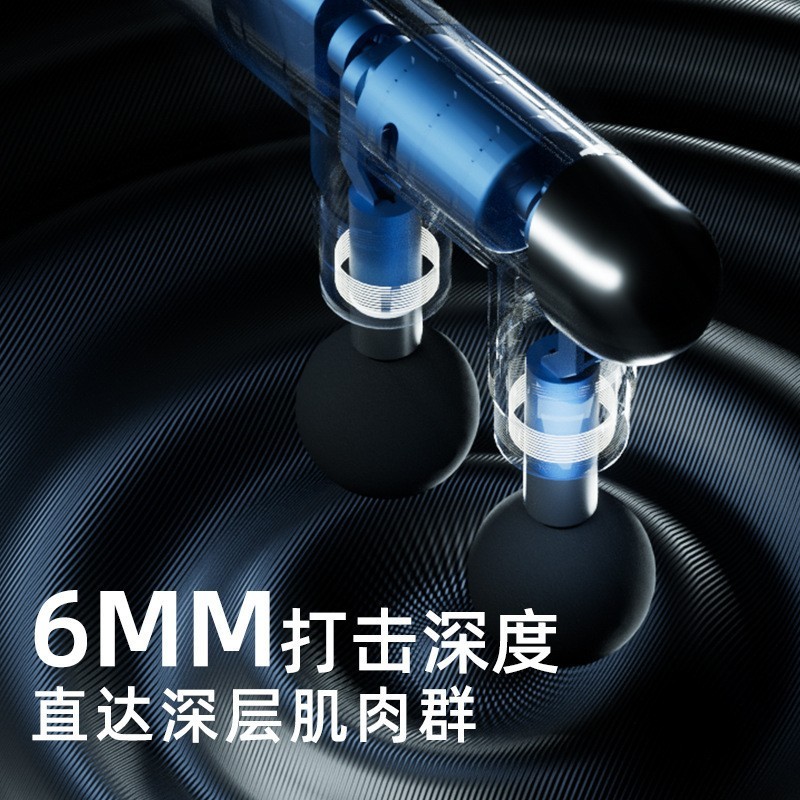 跨境筋膜枪肌肉按摩器肌膜多功能颈膜放松震动健身电动双头颈膜枪图3