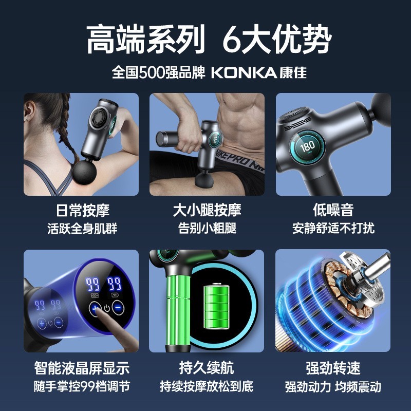 定制专业级筋膜枪深层肌肉放松按摩器男士专用健身颈膜枪贴牌图4