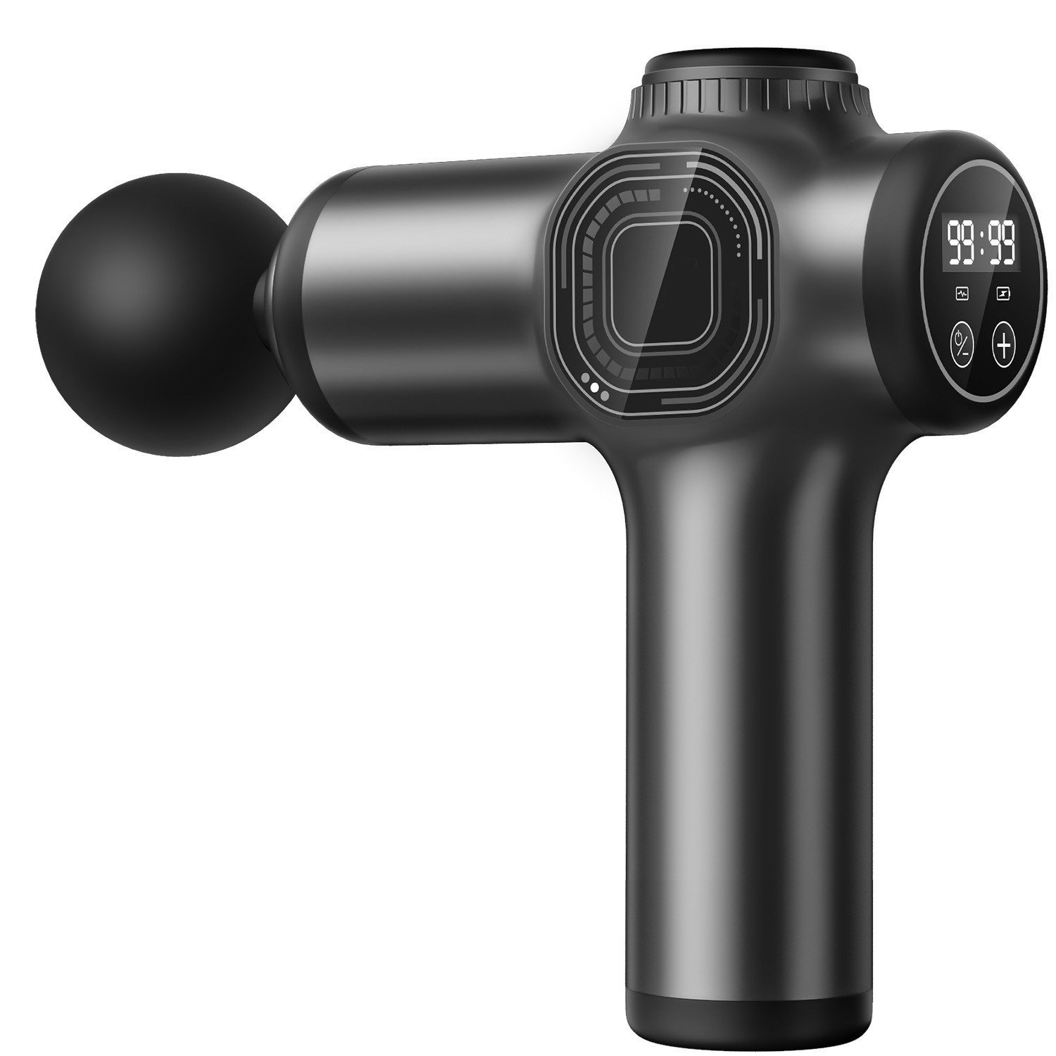 跨境运动健身电动筋膜枪迷你智能数显四头按摩器肌肉放松按摩仪器图5