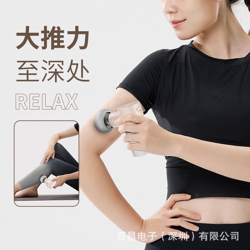 新品爆款迷你热敷筋膜枪热敷礼品直播肌肉加热按摩器专业级颈膜枪图3