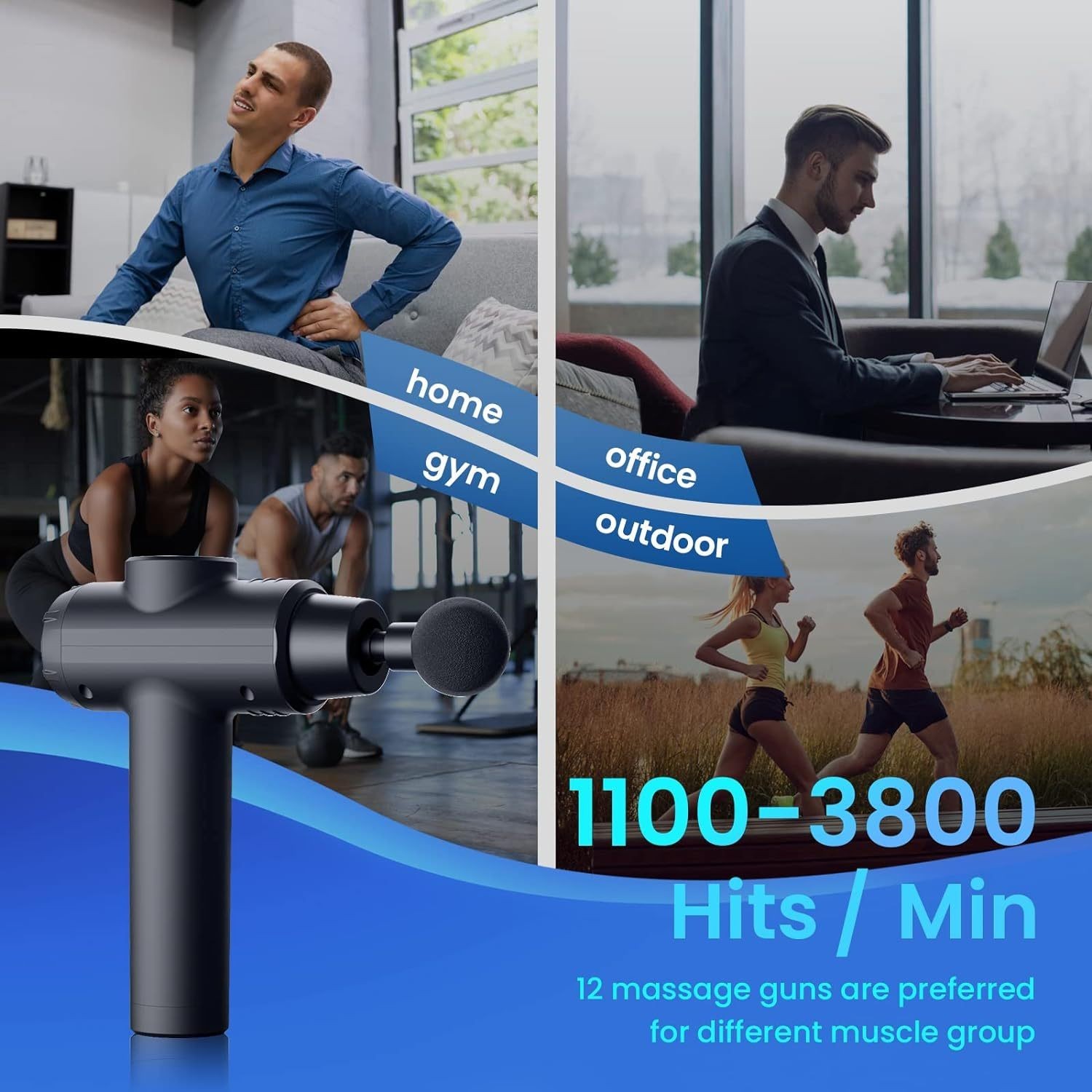 加工定制筋膜枪深层肌肉放松器压力传感筋膜抢新款合作开模按摩仪图2