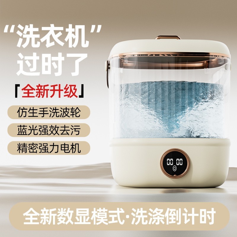 跨境折叠洗衣机迷你洗衣机洗脱一体小型学生宿舍washing machine图2