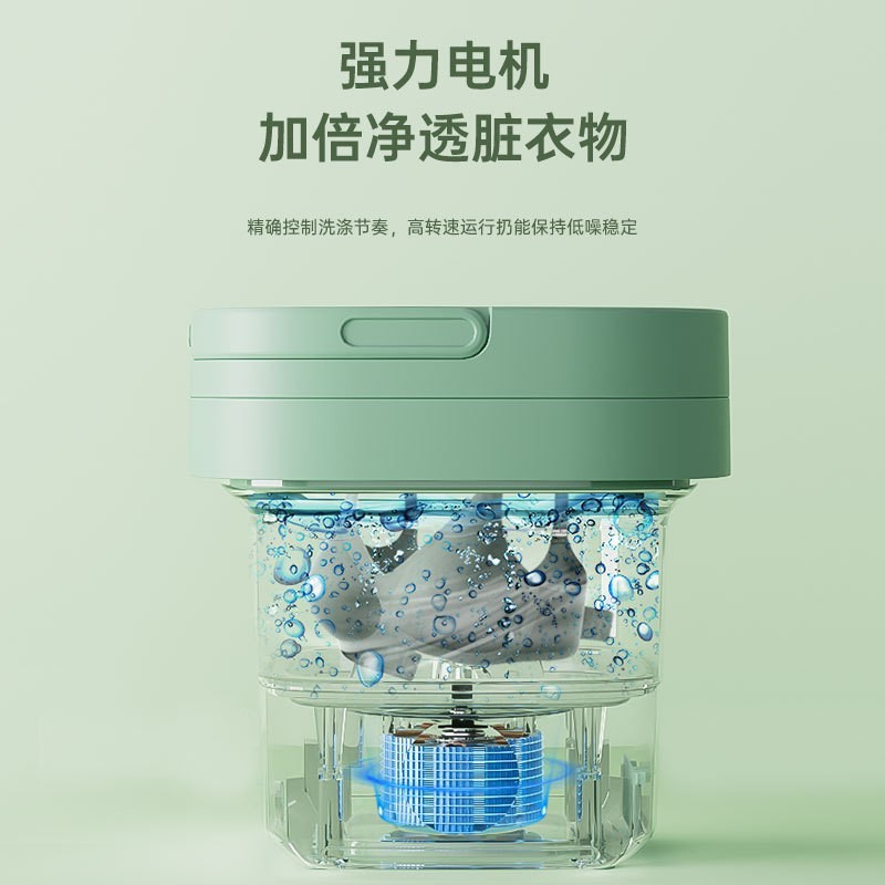跨境折叠8L洗脱一体洗衣机小型学生宿舍洗衣机婴儿用洗衣机便携图4