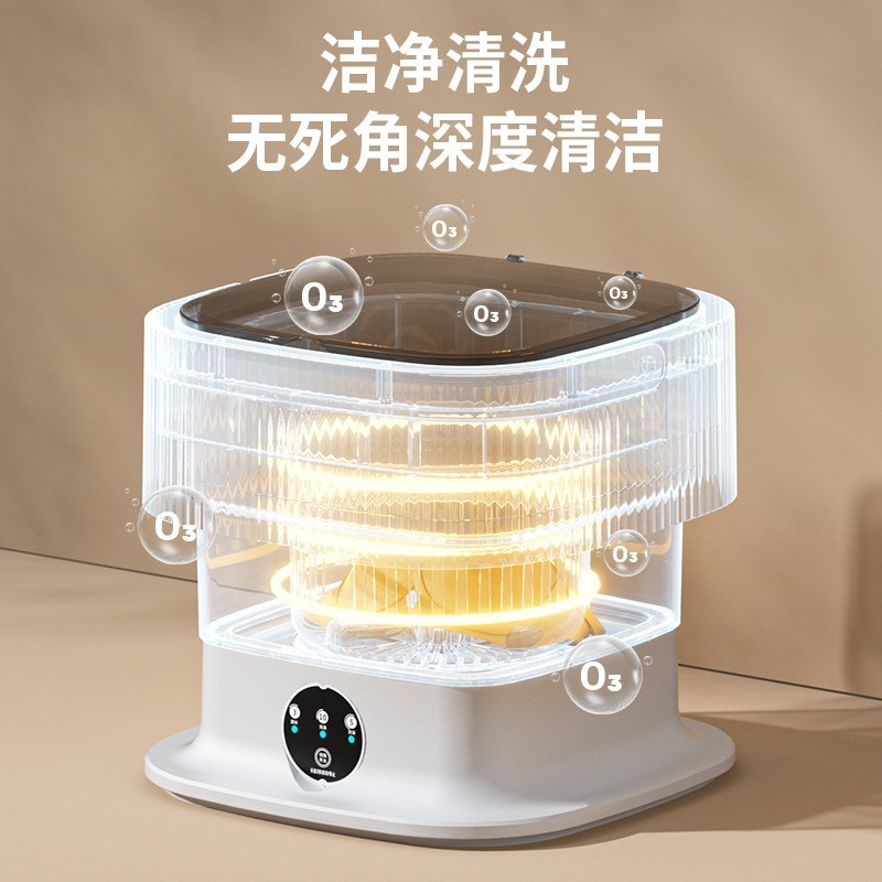 10L迷你婴儿折叠洗衣机小型洗衣机内衣裤洗袜子神器跨境图2