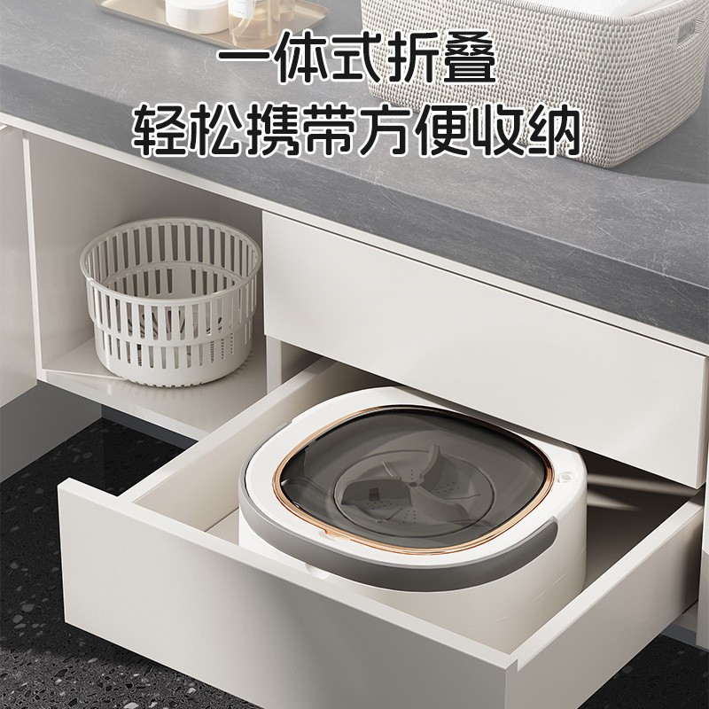 跨境折叠洗衣机16L洗脱一体机小型婴儿内衣裤宿舍便携迷你洗衣机图4