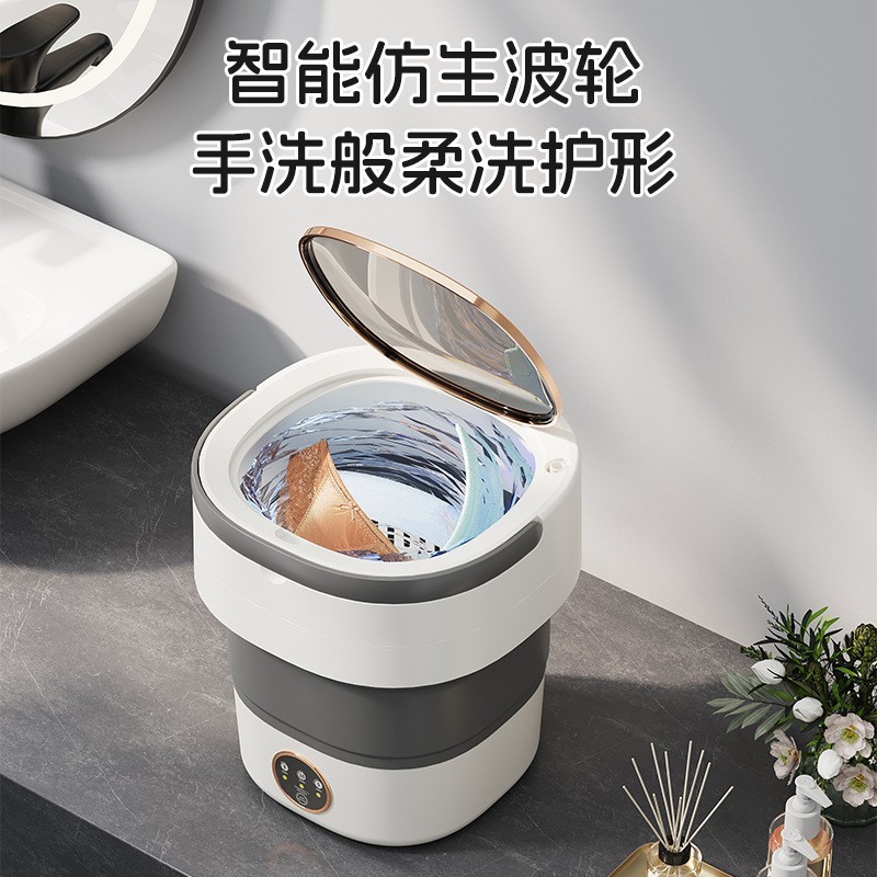 跨境折叠洗衣机16L洗脱一体机小型婴儿内衣裤宿舍便携迷你洗衣机图3