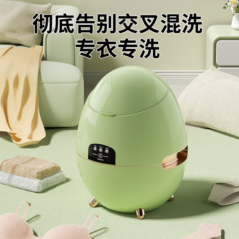 蛋仔洗衣机小型迷你半自动洗脱一体机洗内衣内裤袜子机迷你便携图3