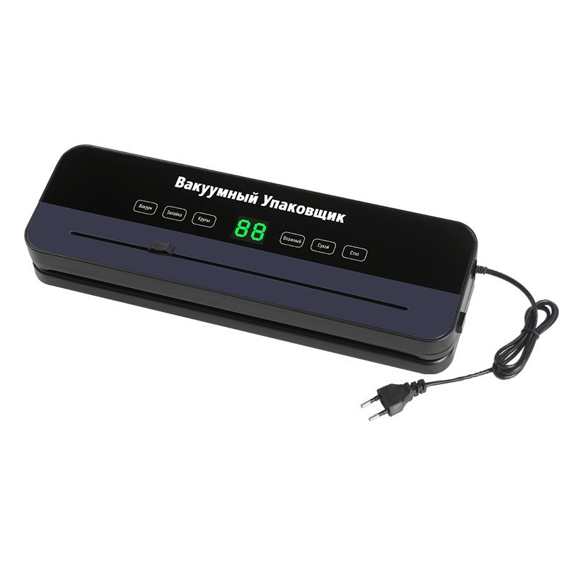 定制链接灰黑色俄文欧规数显B款干湿两用家用全自动真空封口机图4