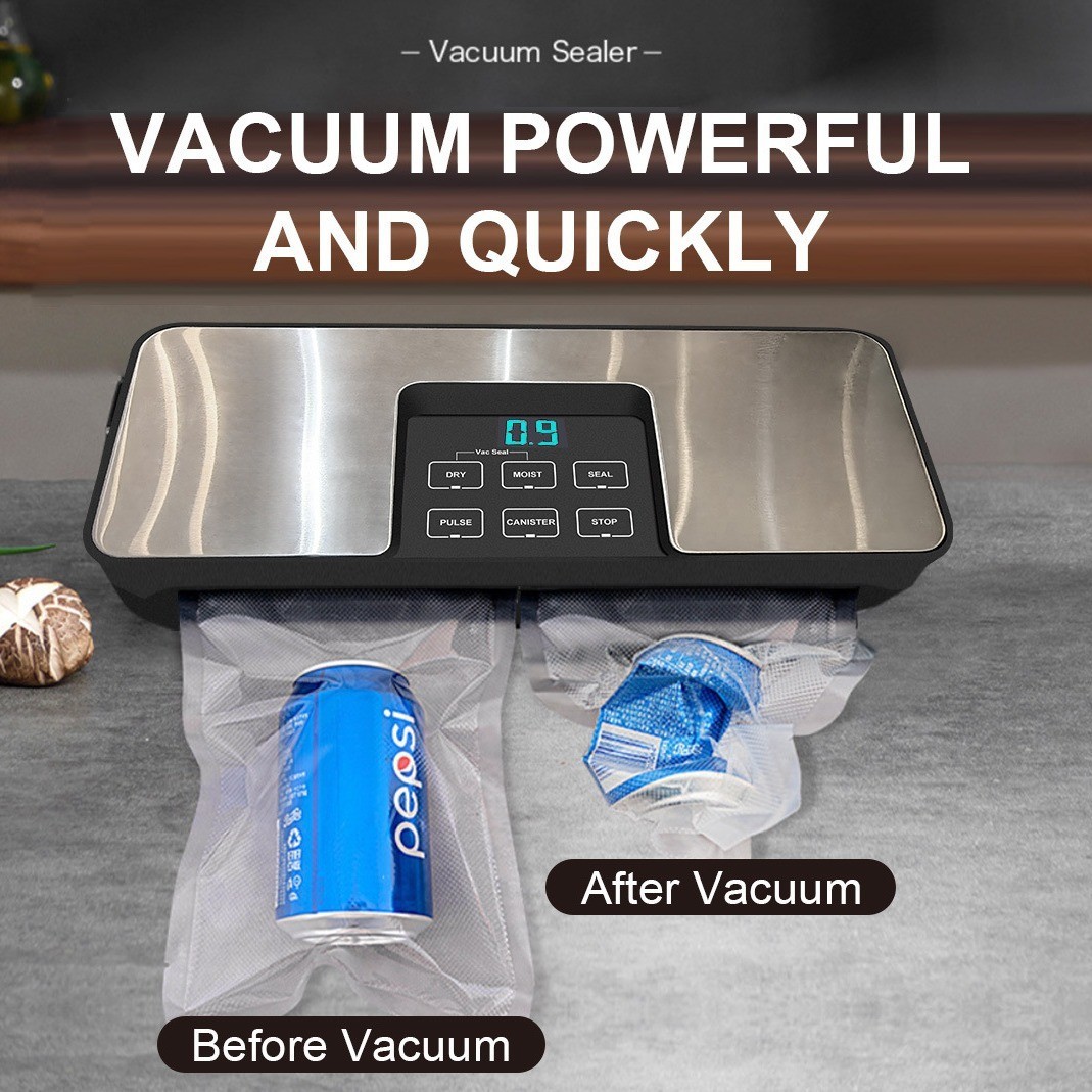 跨境定制Vacuum Sealer真空保鲜封口机家用干湿两用塑封机包装机图2