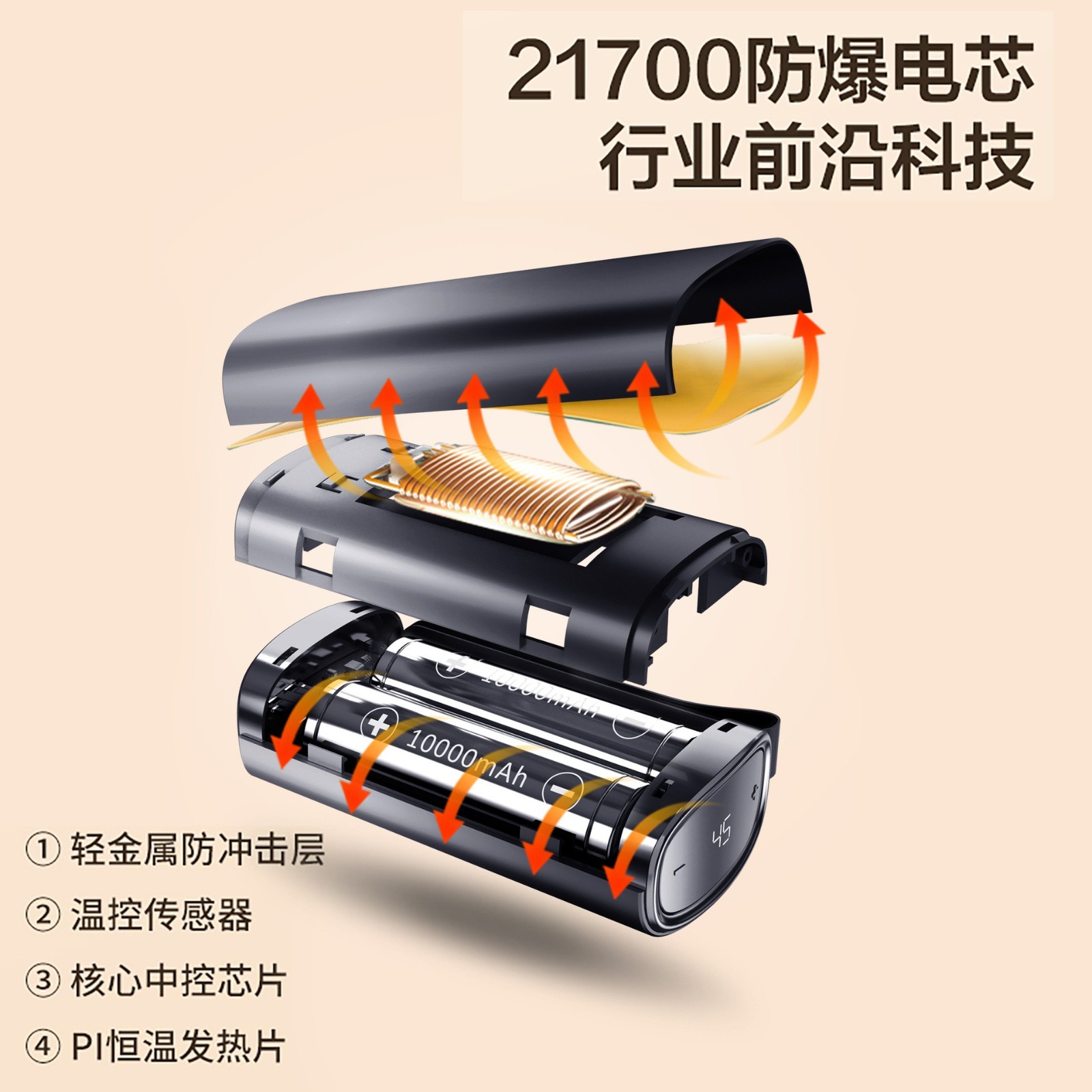 新款跨境暖手宝便携式充电宝暖手宝二合一电暖手宝外贸usb暖手宝图2