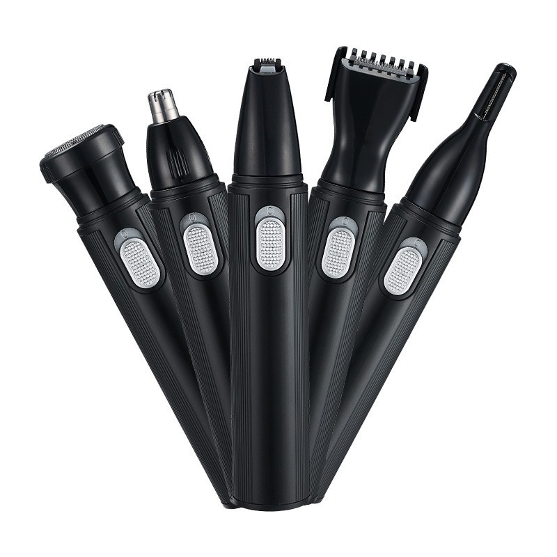 跨境男士电动鼻毛修剪器充电式清理鼻孔去鼻毛剪刀修眉五合一套装图5