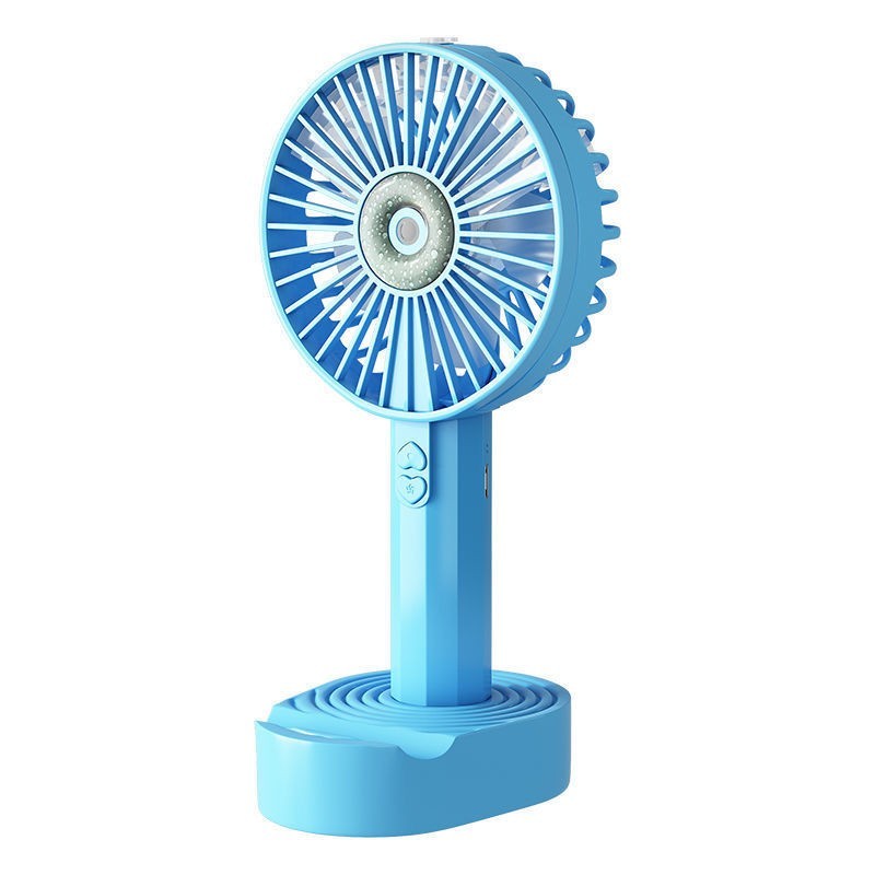 便携式户外手持电动迷你风扇小型充电款静音桌面手机支架喷雾风扇图5