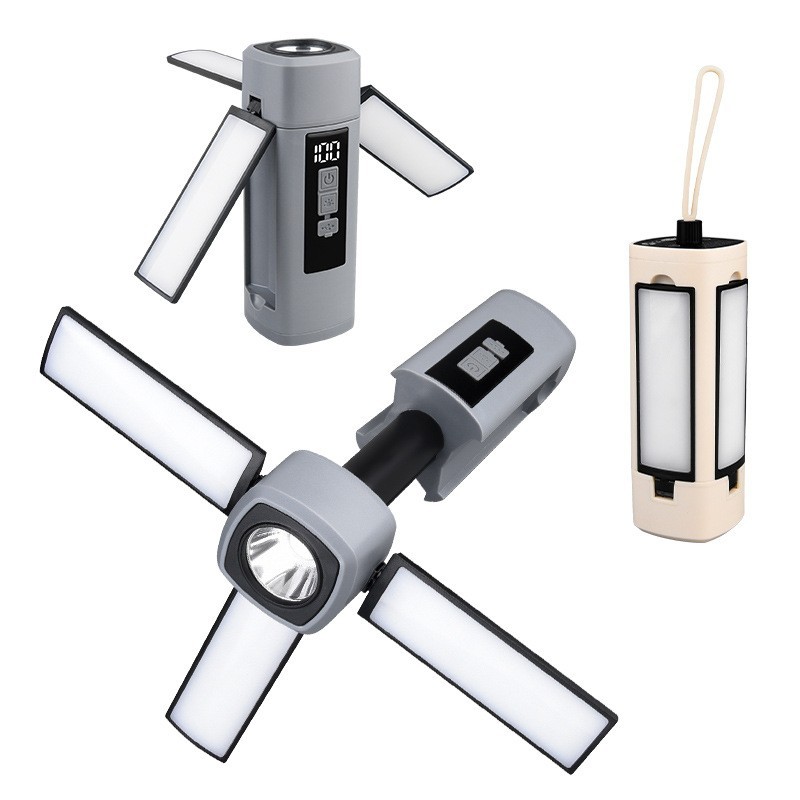 跨境新款多功能露营灯伸缩折叠可充电款户外应急灯强磁挂钩工作灯图5