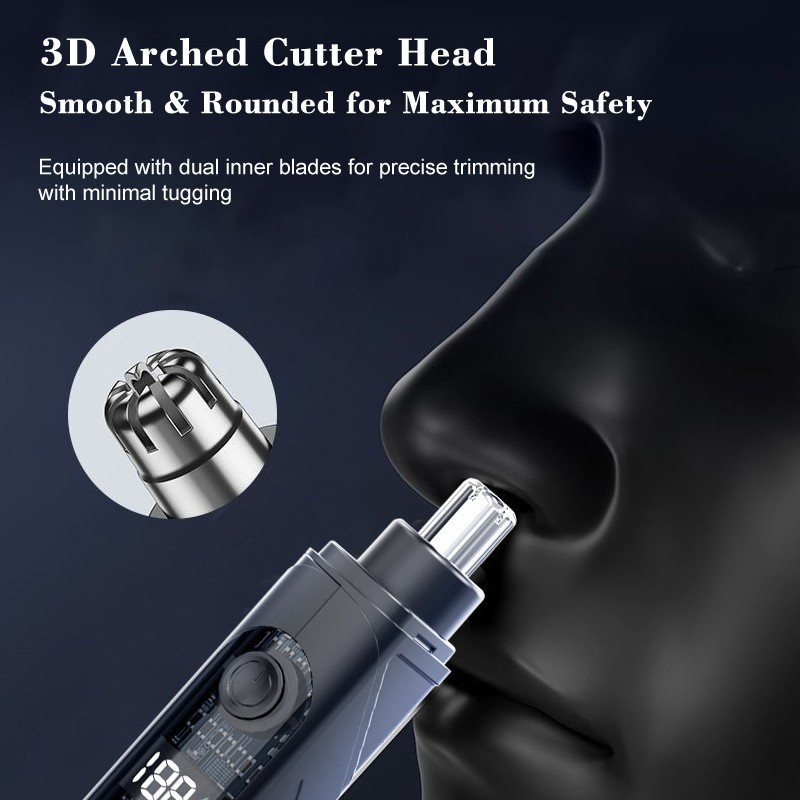跨境新款鼻毛修剪器男女通用充电款数显清理鼻孔修理器电动鼻毛器图2