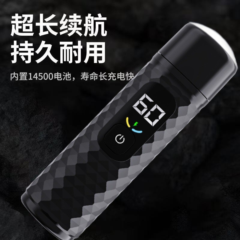 手电筒强光充电超亮远射户外家用防水学生照明迷你小便携图2